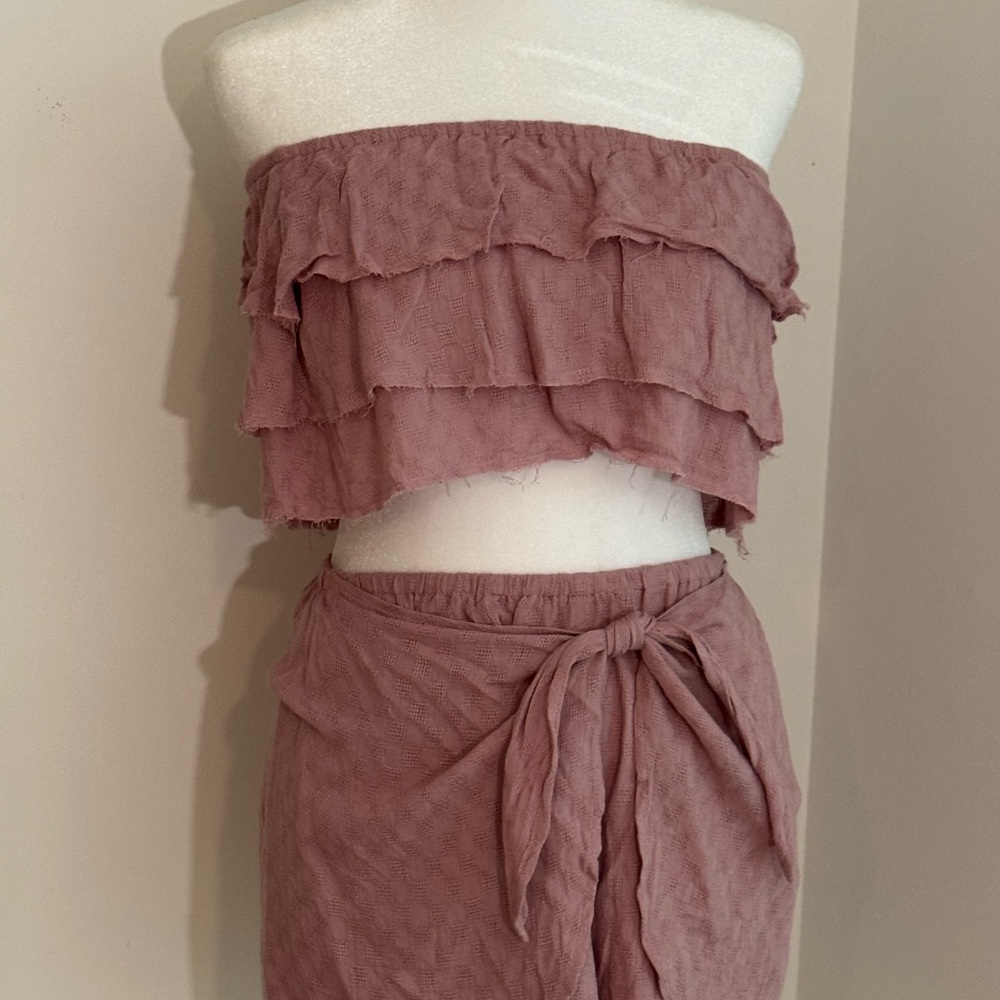 Cotton Candy Pink Ruffled Mini Wrap Skirt